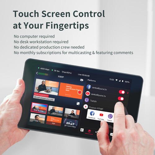 YOLOLIV YOLOBOX PRO PORTABLE MULTI-CAMERA ENCODER/STREAMER/SWITCHER/MONITOR/RECORDER