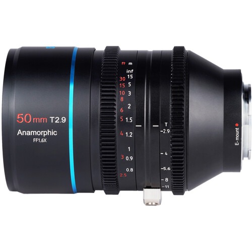 SIRUI FFEK6-E 50MM T2.9 1.6X FULL FRAME ANAMORPHIC LENS E MOUNT