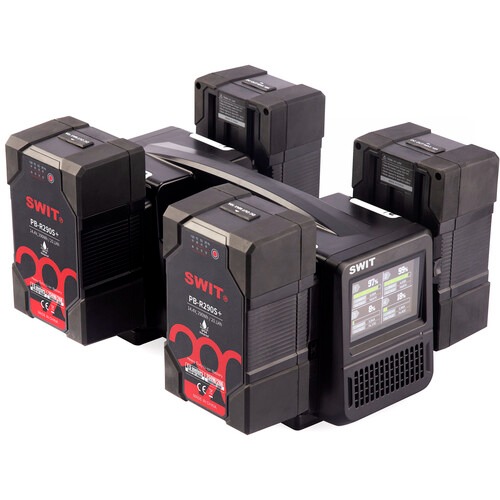 SWIT PC-P461S 4-BAY SIMULTANEOUS FAST CHARGER (V-MOUNT)