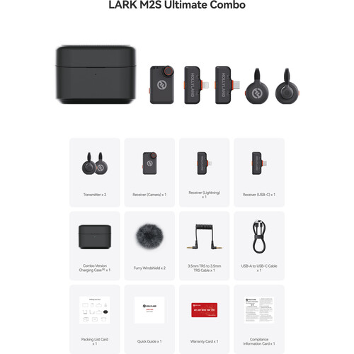 HOLLYAND LARK M2S ULTIMATE COMBO WIRELESS MICROPHONE (SPACE GRAY)