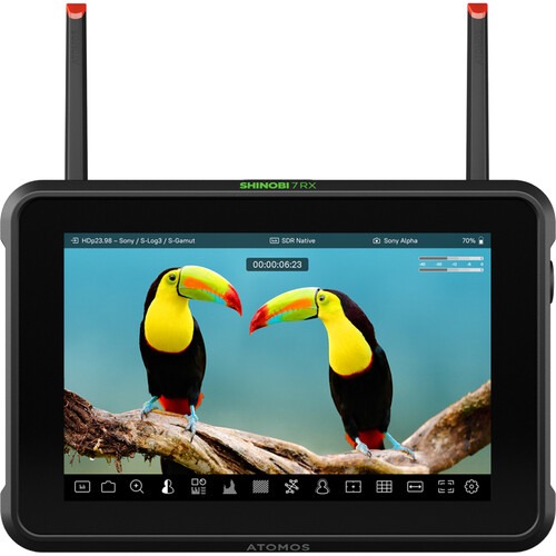 ATOMOS ATOMSHBRX1 SHINOBI 7 RX 7 INCH SDI/HDMI HDR VIDEO AND PHOTO MONITOR/WIRELESS RECEIVER