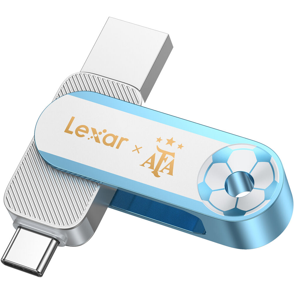 LEXAR 128GB JUMPDRIVE DUAL DRIVE D500 USB 3.2 GEN 1 FLASH DRIVE (USB-C / USB-A, ELITE LEGENDS SERIES)