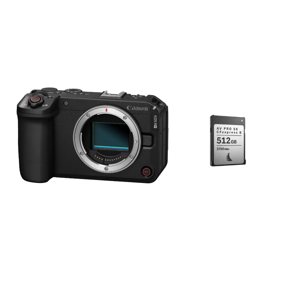 CANON EOS R6 V MIRRORLESS CAMERA + ANGELBIRD AV PRO SE CFEXPRESS 4.0 TYPE B MK2 512GB