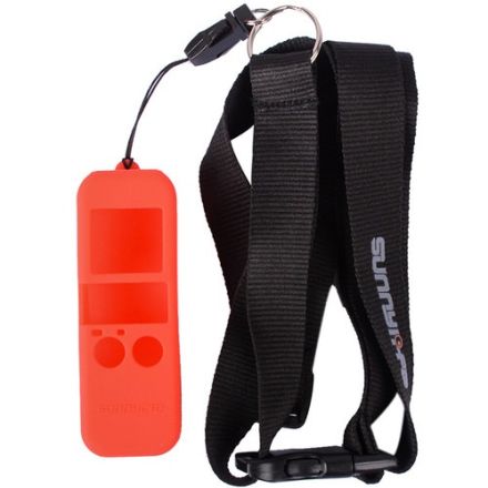 DIGITALFOTO OP-SC01-R SILICONE CASE WITH LANYARD FOR OSMO POCKET (RED)