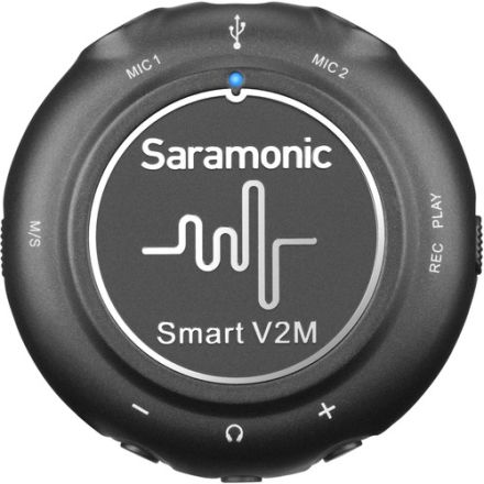 SARAMONIC SMART V2M PORTABLE AUDIO INTERFACE WITH TWO OMNIDIRECTIONAL LAVALIER MICROPHONES