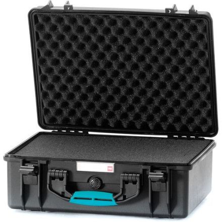 HPRC 2500 RESIN CASE 478X390X194 MM BLACK WITH GRIP BLU BASSANO HANDLE WITH SOFT DECK AND DIVIDERS