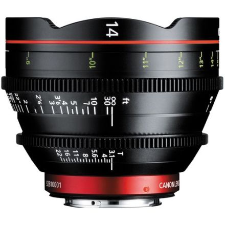 CANON CN-E 14MM T3.1 L F CINEMA PRIME LENS (EF MOUNT)