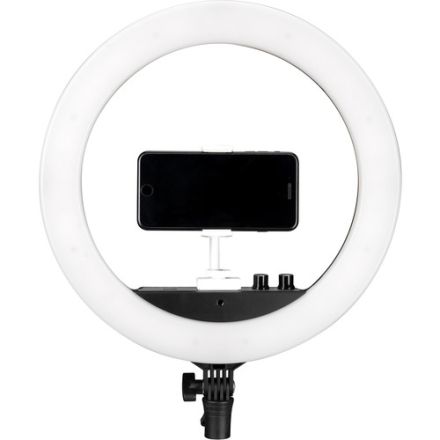 NANLITE HALO 16C 16" BI-COLOR LED RING LIGHT W/ TUNEABLE RGB AND SMART TOUCH SWITCH W/ CELLPHONE BRACKET,MIRROR,BAG