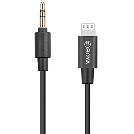 BOYA BY-K1 20CM 3.5MM MALE TRRS TO MALE LIGHTNING ADAPTER CABLE
