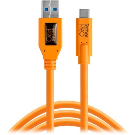 TETHER TOOLS TETHERPRO CUC3415-ORG USB-C MALE TO USB-B 3.0 MALE (4.6M)
