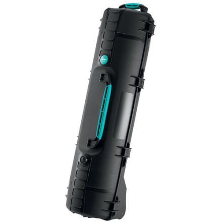 HPRC 6400W RESIN CASE 1128X335X285 MM WHEELED BLACK GRIP WITH BLU BASSANO HANDLE WITH CUBED FOAM