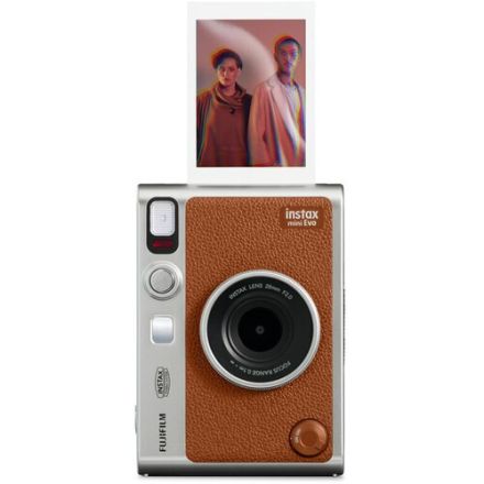 FUJIFILM INSTAX MINI EVO HYBRID INSTANT CAMERA (BROWN)