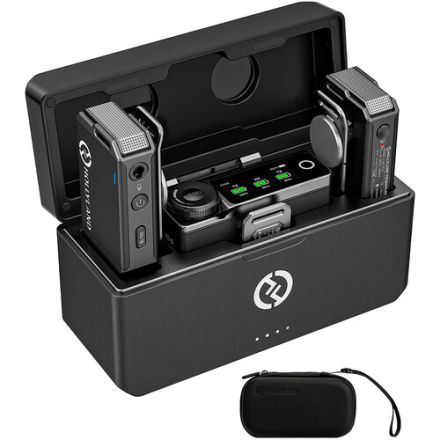 HOLLYLAND LARKMAX DUO WITH 2 LAVALIER WIRELESS MICROPHONE (BLACK)