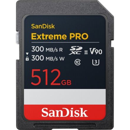 SANDISK 512GB EXTREME PRO UHS-II SDXC MEMORY CARD V90 300MB/S