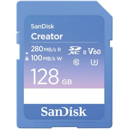 SANDISK 128GB CREATOR SD USH-II MEMORY CARD 280/100 MB/S