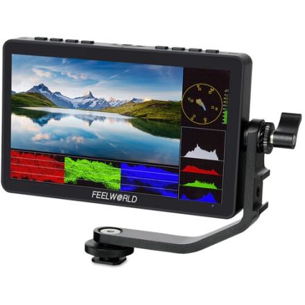 FEELWORLD F5 PROX 5.5" 4K 1600NIT HIGH BRIGHT ON-CAMERA FIELD MONITOR F970 INSTALL AND POWER KIT