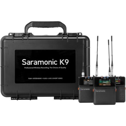 SARAMONIC K9 DUAL-CHANNEL DIGITAL UHF WIRELESS AUDIO SYSTEM FOR FILMMAKERS (2=TX/1=RX)