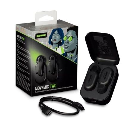 SHURE MV-TWO-Z6 TWO WIRELESS LAVS TO PHONE CHARGE CASE 