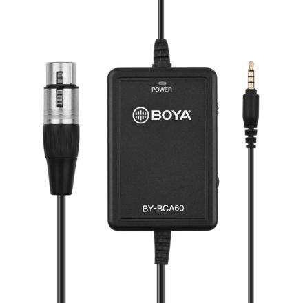 BOYA BY-BCA60 FEMALE XLR TO 3.5MM MALE TRRS MICROPHONE AUDIO ADAPTOR