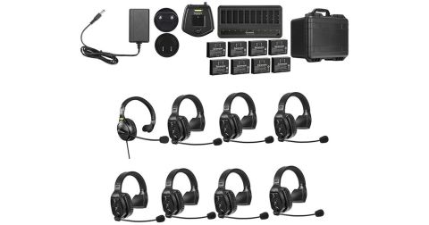 SARAMONIC WITALK9 WT8S 6-PERSON FULL-DUPLEX WIRELESS INTERCOM SYSTEM WITH SINGLE-EAR HEADSETS