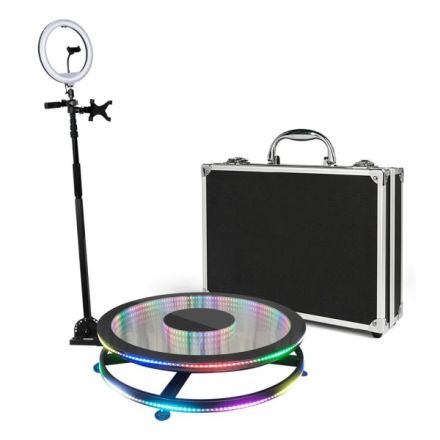 HY CD-80 RGB GLASS + LED LIGHT (INSIDE)  360 PHOTO BOOTH (80CM)