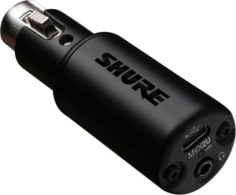 SHURE MVX2U DIGITAL AUDIO INTERFACE XLR TO USB ADAPTER FOR ANY XLR MICROPHONE
