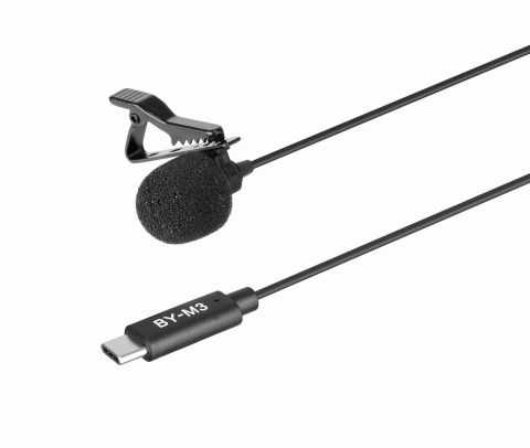 BOYA BY-M3 CLIP-ON LAVALIER MICROPHONE FOR USB-C