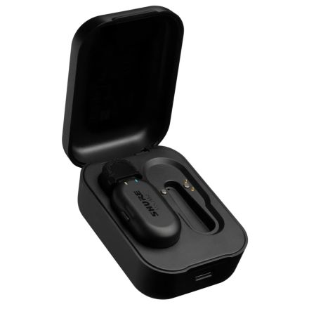 SHURE MV-ONE-Z6 MOVEMIC ONE 1-PERSON CLIP-ON WIRELESS MICROPHONE SYSTEM FOR MOBILE DEVICES WITH CHARGING CASE