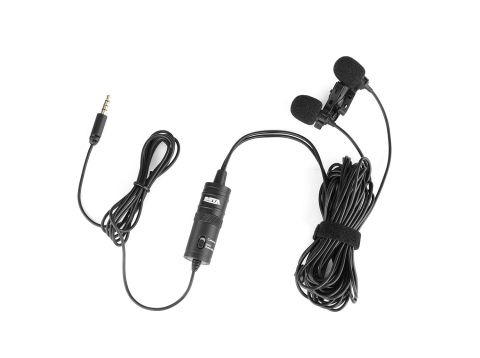 BOYA BY-M1DM DUAL OMNI-DIRECTIONAL LAVALIER MIC