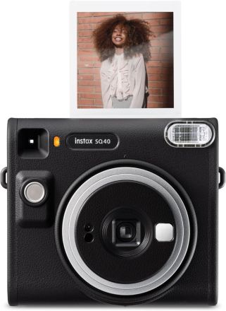 FUJIFILM INSTAX SQUARE SQ40 INSTANT FILM CAMERA, USB TYPE-C -BLACK