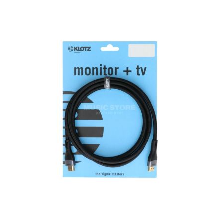 KLOTZ H21-AAG1-0300 HDMI 2.1 ULTRA HIGH SPEED CABLE - UHD 8K HDMI-A PLUG WITH GOLD-PLATED CONTACTS (3M)