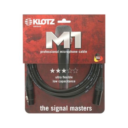 KLOTZ M1FM1N1000 PROFESSIONAL MICROPHONE CABLE 10M/32.8FT ( BLK )