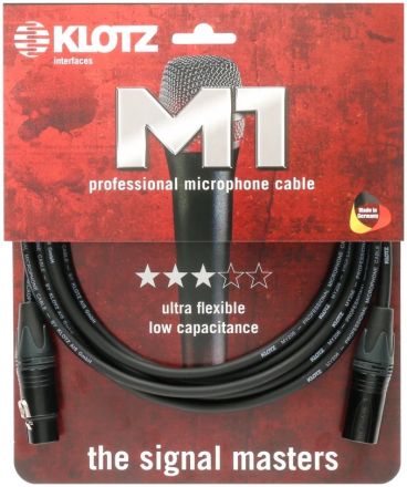 KLOTZ M1FM1N3000 NEUTRIK MICROPHONE CABLE  XLR 3P. F/M 30M. ( BLK )