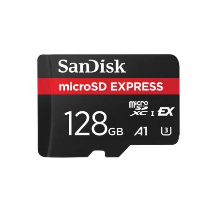 SANDISK 128GB EXPRESS MICROSD MEMORY CARD 880/480MBS/100MBS WRITE SPEED