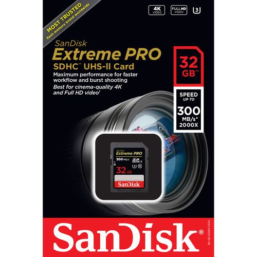 SanDisk 64GB Extreme PRO UHS-II SDXC Memory SDSDXDM-064G-GN4IN