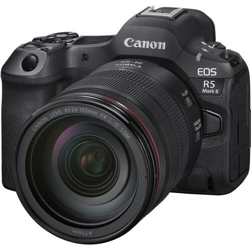 CANON EOS R5 MARK II MIRRORLESS CAMERA WITH 24-105MM F/4 LENS CANON EOS R5 MARK II MIRRORLESS CAMERA WITH 24-105MM F/4 LENS