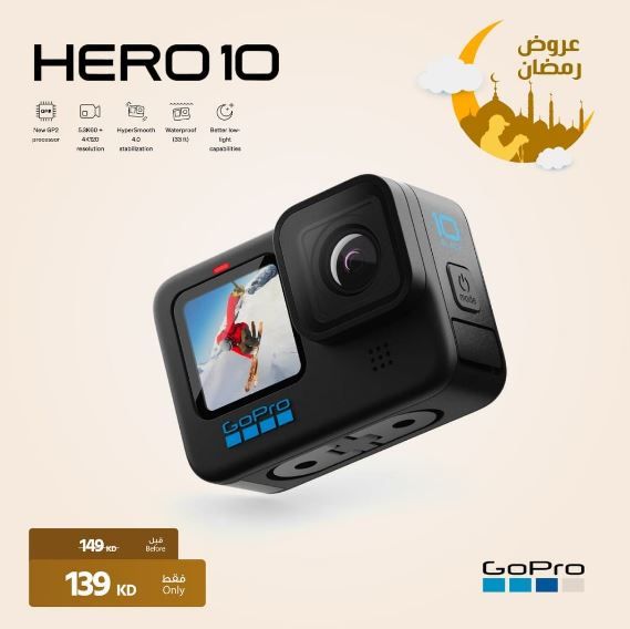 GoPro HERO10 Black - Waterproof Action Camera with Front LCD and Touch Rear  Screens, 5.3K60 Ultra HD Video, 23MP Photos, 1080p Live Streaming, Webcam