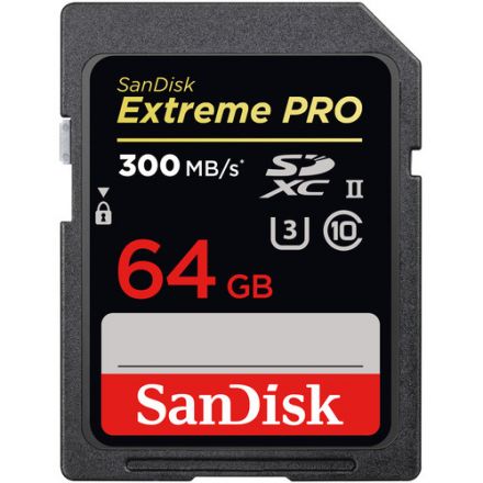 SANDISK EXTREME PRO UHS-II SDXC 64GB 300MB/S 2000X 4K
