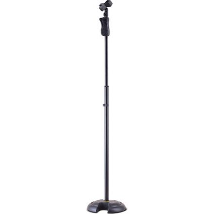 HERCULES  STANDS MS201B LOW PROFILE ''H'' BASE MICROPHONE STAND WITH EZ MIC CLIP
