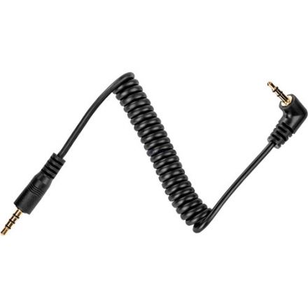 SARAMONIC SR-PMC2 3.5MM RIGHT-ANGLE TRS TO 3.5MM TRRS COILED ADAPTER CABLE FOR SMARTPHONE