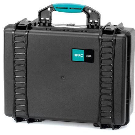 HPRC 2500 RESIN CASE CUBED 478X390X194 MM BLACK WITH GRIP BLU BASSANO HANDLE WITH CUBED FOAM