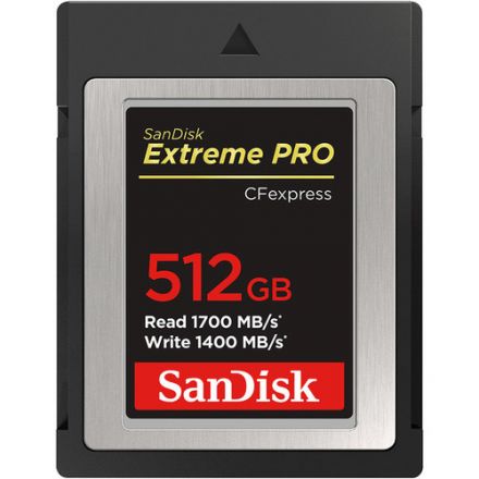 SANDISK 512GB EXTREME PRO CFEXPRESS CARD TYPE B 1700 / 1400 MB/S