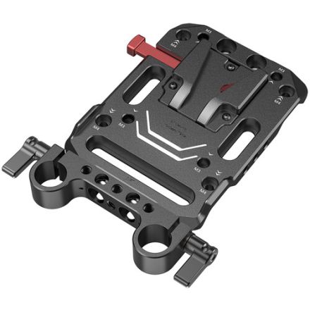 SMALLRIG 3016 V MOUNT BATTERY PLATE WITH DUAL 15MM ROD CLAMP