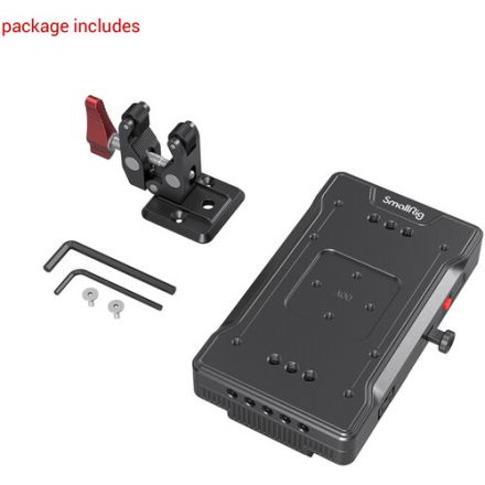 SMALLRIG 3202 V-MOUNT BATTERY ADAPTER PLATE WITH CRAB-SHAPED CLAMP