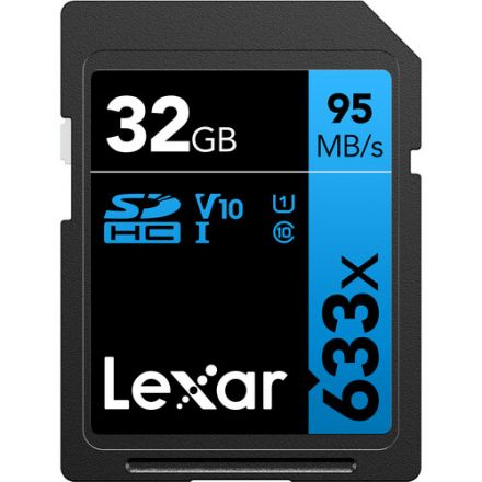 LEXAR PROFESSIONAL 32GB SDHC UHS-1 MEMORY CARD 95MB/X 633X