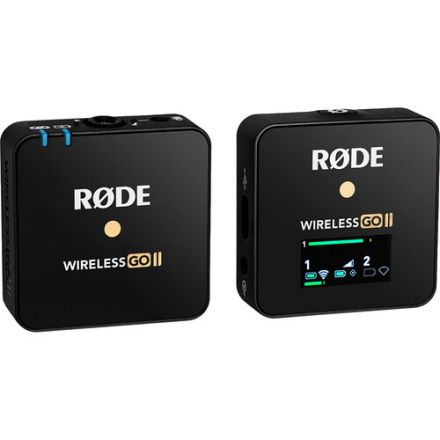 RODE WIRELESS GO II SINGLE COMPACT DIGITAL WIRELESS MICROPHONE SYSTEM/RECORDER (2.4 GHz, BLACK)