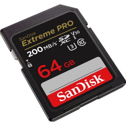 SANDISK EXTREME PRO SDXC 64GB UHS-1 MEMORY CARD 200MB/S