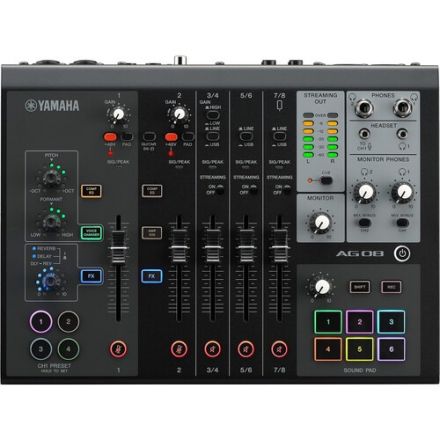 YAMAHA AG08B ALL-IN-ONE 8-CHANNEL STREAMING STATION (BLACK)