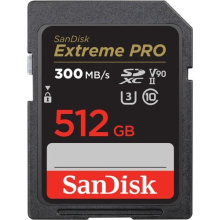 SANDISK 512GB EXTREME PRO UHS-II SDXC MEMORY CARD V90 300MB/S