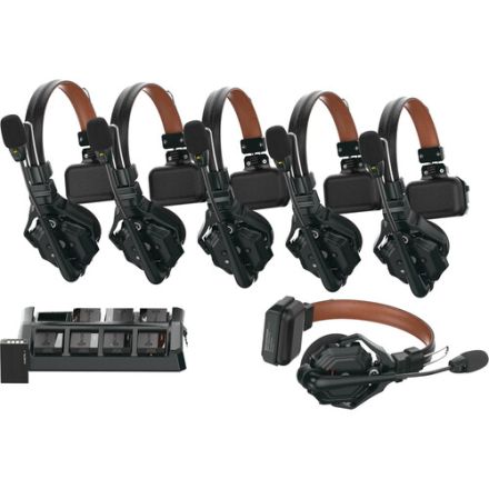 HOLLYLAND SOLIDCOM C1 PRO-6S 1100FT WIRELESS INTERCOM SYSTEM WITH 6 HEADSETS